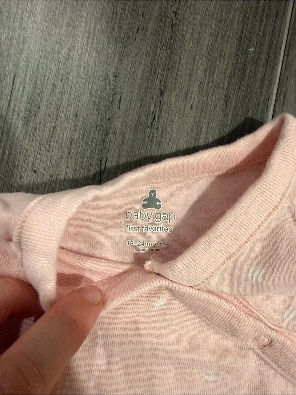GAP Pink Long-Sleeve Side-Snap Baby One-Piece Bodysuit